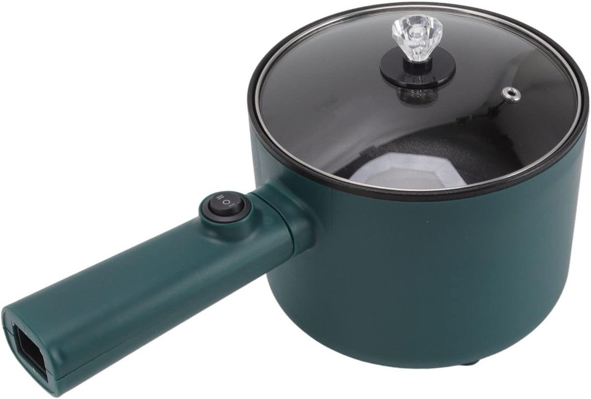 Mini Elektrische Hotpot 1.8L - Snelle Noodles Koker met Antiaanbaklaag, 2 Temperatuurinstellingen en 6 Functies voor Makkelijk Koken en Stoven