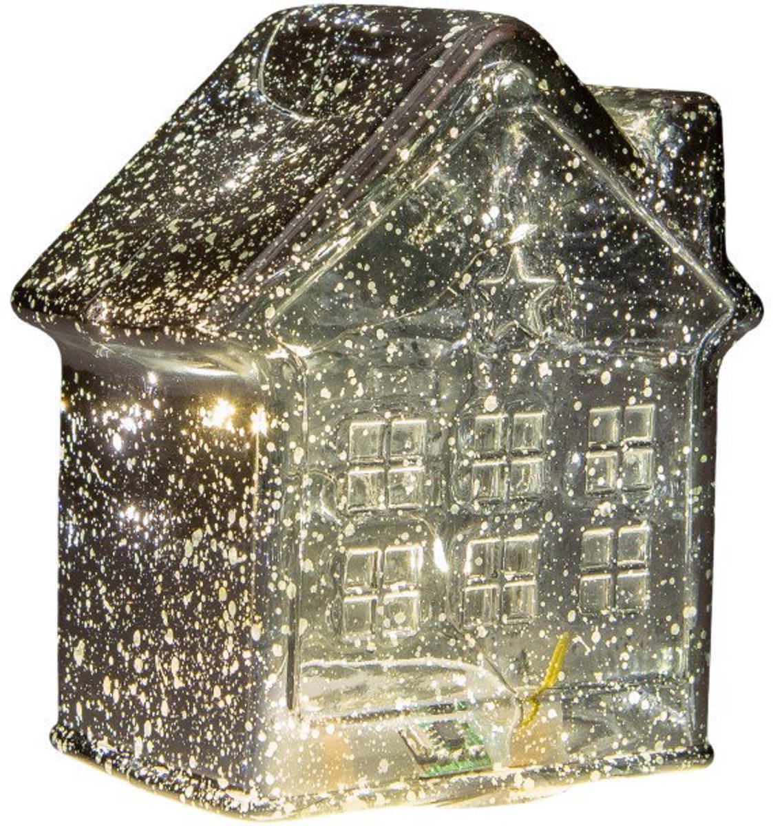 Huisje glas LED 12,5x7,5 antraciet Anna's Collection
