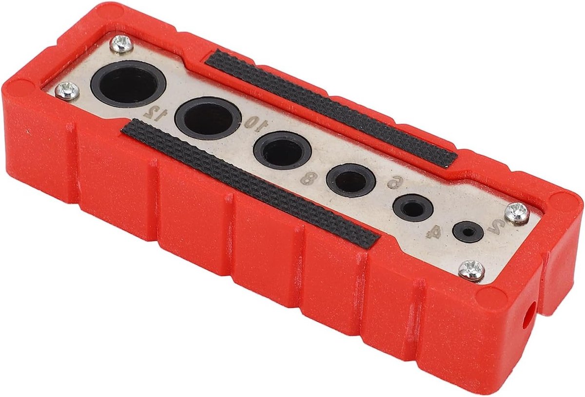Houtbewerkingsboorgids voor nauwkeurig boren, verstelbare doweling jig en gatenlocatie van 2 tot 12 mm