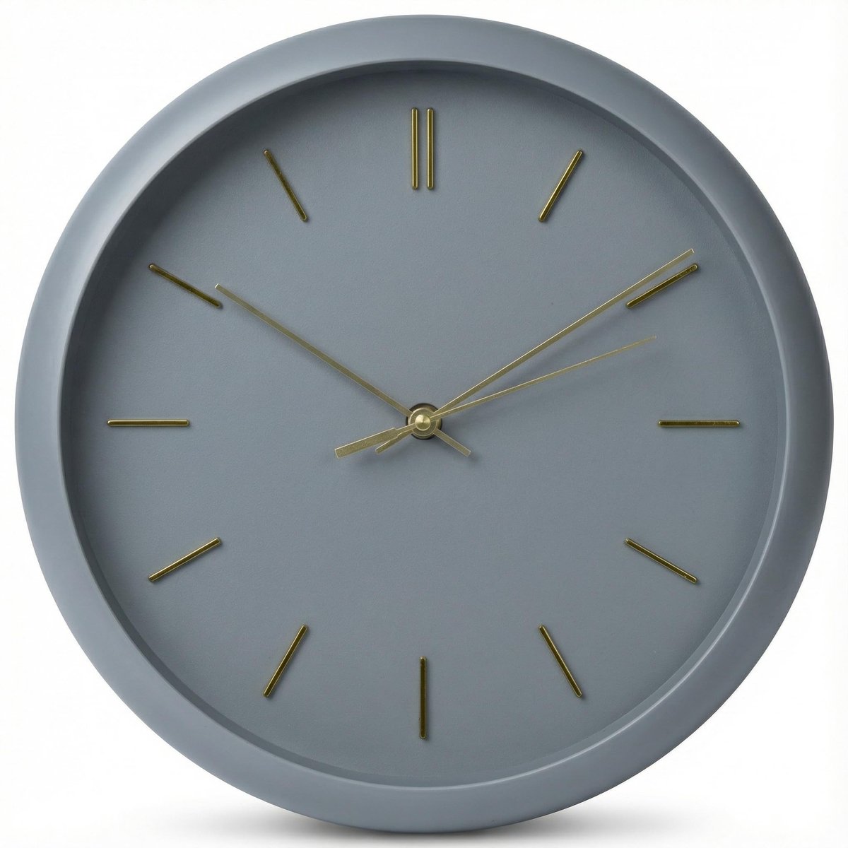 MIJOMA Wandklok Modern Rond 30cm - Stille Klok zonder Tikken - Minimalistisch Design in Grijs