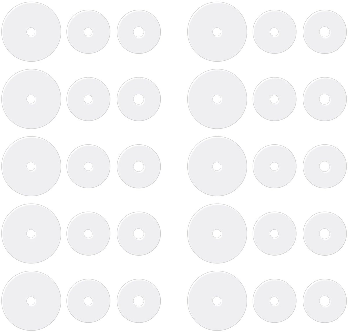 Dailygoods- Piercing Disc 30 Stuks - Transparante Siliconen - Anti-wildvlees - Oorkussens - 3 Maten - Optimale Grip - Oorbelsteun