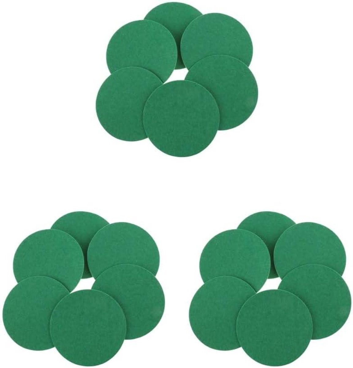 Air Hockey Vilt - Pusher Vervanging - Tafelspellen Onderhoud - Zelfklevende Pads - 6 Stuks - Groen