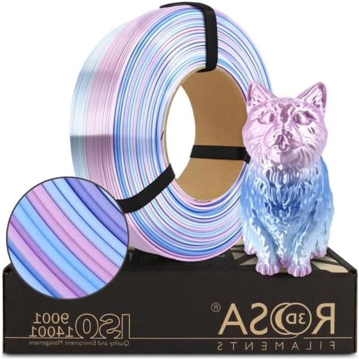 3D Printer Filament - Zijde PLA - Creatief Printen - Uniek Kleurverloop - 1 kg - Multicolor