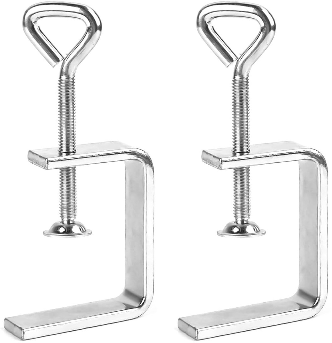 Dailygoods- Schroefklem Set van 2 - Roestvrij Staal - Verstelbaar - Klemmen voor Houtbewerking - Klemmen voor Metaalbewerking - Duurzaam Ontwerp