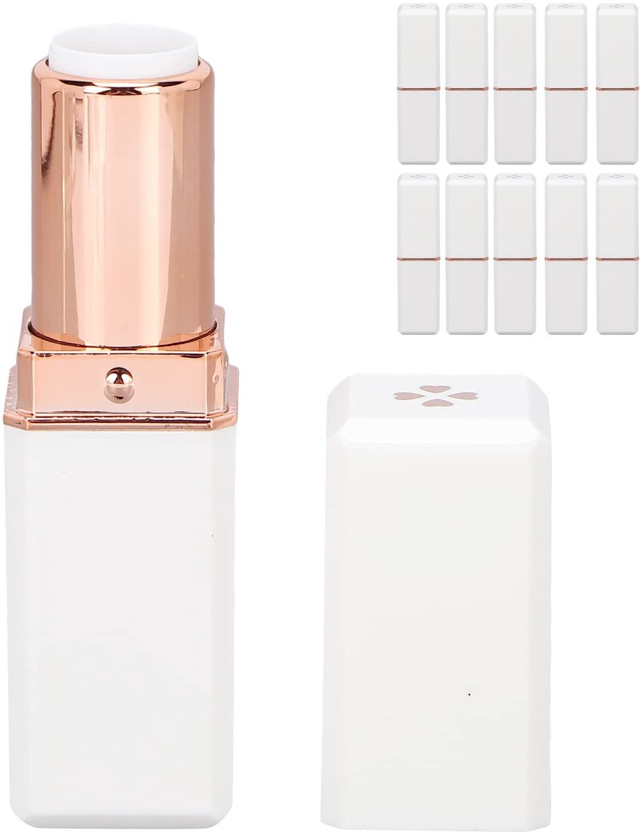 Dailygoods- Lippenstift Buizen 10 Stuks - Hervulbare Containers - DIY Lippenbalsem Flessen - Compacte Make-up Tool - Praktisch Met Deksel - Fijn Vakmanschap - Lippenstiftcontainers