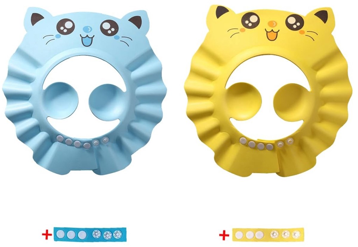 Dailygoods- Haarwashulp - Douchemuts Kind - Kinderhaarwasbescherming - Babyshampoobescherming - Waterafstotend - Verstelbare Maat