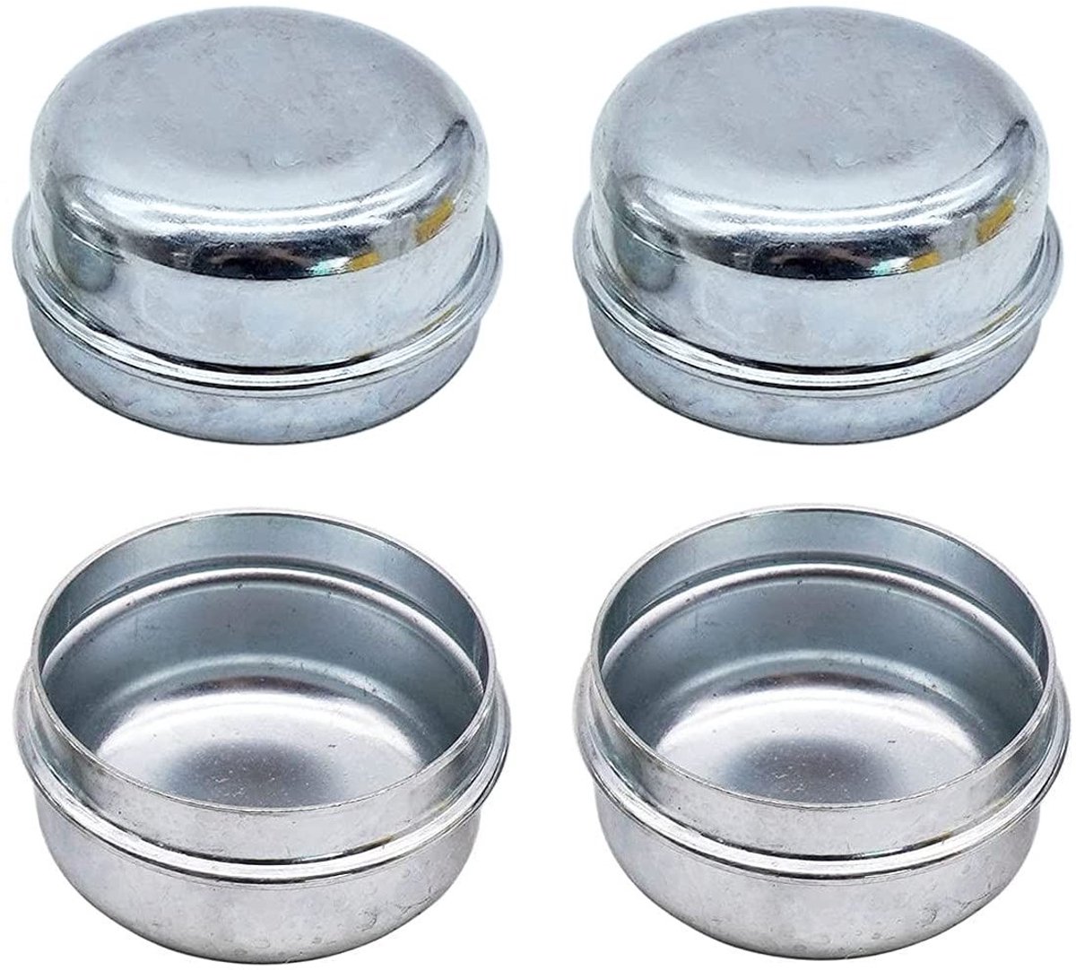 Dailygoods- Lagernaafdop 50mm - 4 Stuks - Verzinkt - Antiroest - Perfecte Pasvorm - Voor Vissersboot/Zeilboot Aanhanger - Naafdop