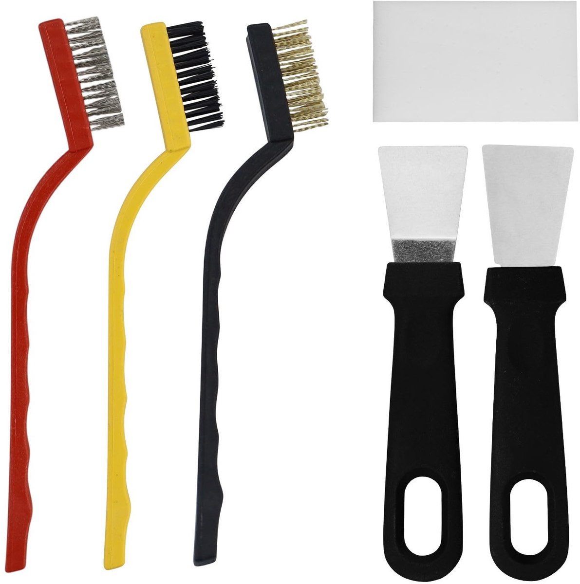 Dailygoods- Reinigingsschraper 2-delig - Multifunctionele Keukenschrapers - Roestvrij Stalen Schraper - Antislip Handgreep - Ergonomisch Ontwerp - Efficiënte Reiniging - Ovenschraper