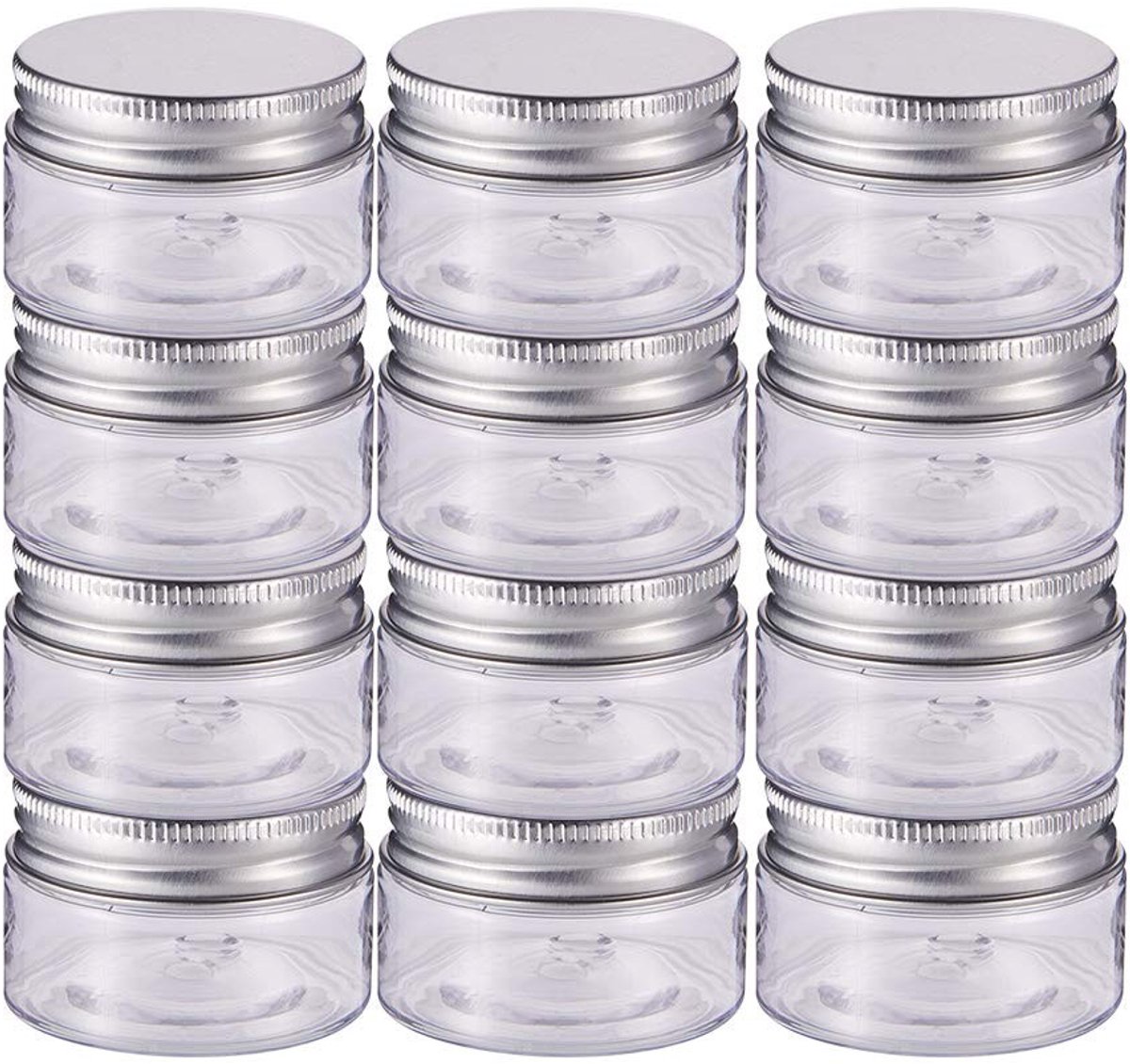 Dailygoods- Bewaarpotjes 20 stuks 30 ml - Kunststof - Aluminium schroefdeksels - Draagbaar - Geschikt voor cosmetica - Herbruikbaar - Perfect voor organisatie - Opbergpotjes