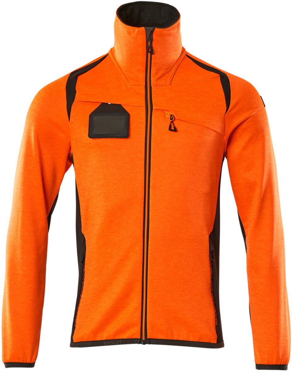 Mascot Accelerate Safe Fleecetrui met rits 19403-316 - hi-vis oranje/donkerantraciet - 3XL