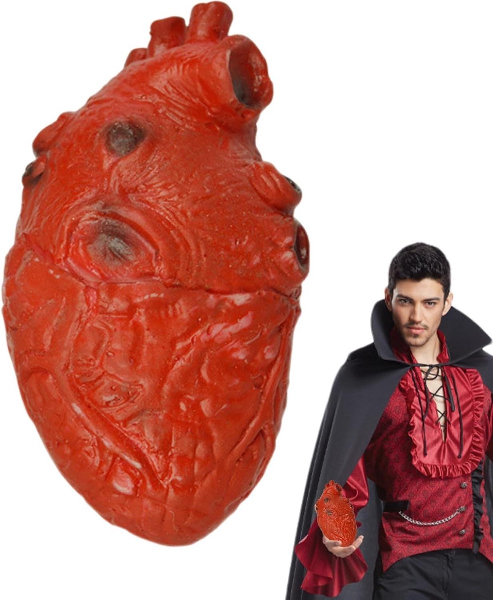 Realistisch -rekwisiet, levensecht anatomisch model, gedetailleerd textuurdesign, zacht, flexibel materiaal met handgemaakt oppervlak, Halloween, voor cosplay, theater