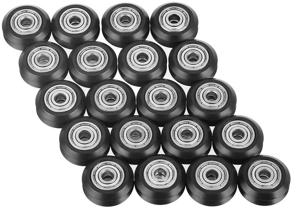 Dailygoods- V-groef lagers 20 Stuks - 625 Lagers - Hoogwaardige POM - Duurzaam - Geschikt voor 3D Printers - Hoge slijtvastheid