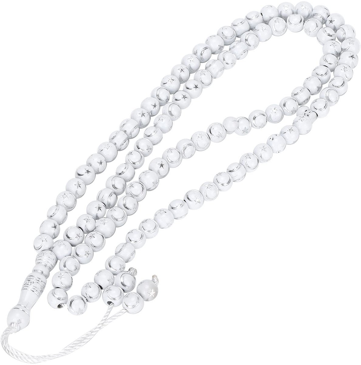 Dailygoods- Gebedskralen Gouden - Moslim Rozenkrans - 99 Korrels - Harsmateriaal - 49 cm - Religieuze Accessoires