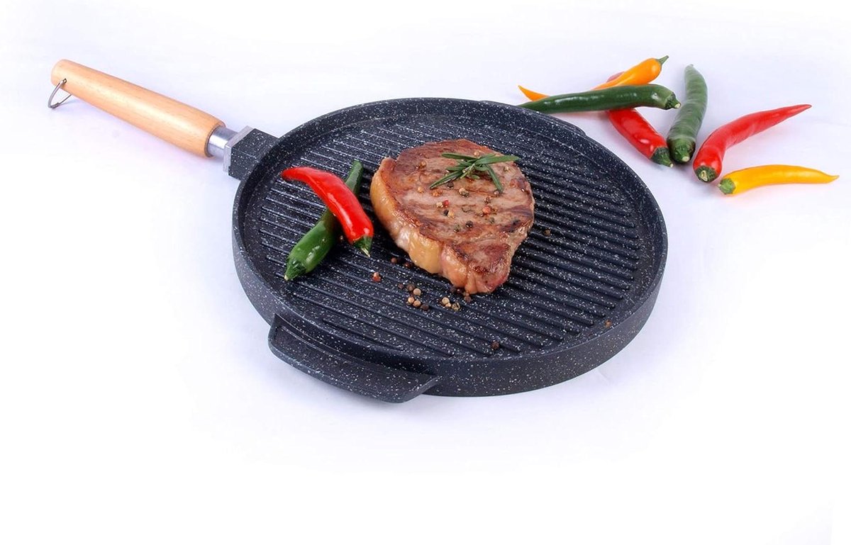 Grillplaat Bakplaat Aluminium Koken Gegoten Aluminium 32 cm Zwart