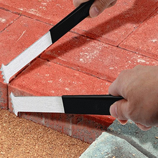 Verwijderaar Steenstrips - Tegelwipper Tuin - Tuinonderhoud - Dubbele Schraper Kop - 24 x 4 x 5 cm - Enkel — afbeelding 3
