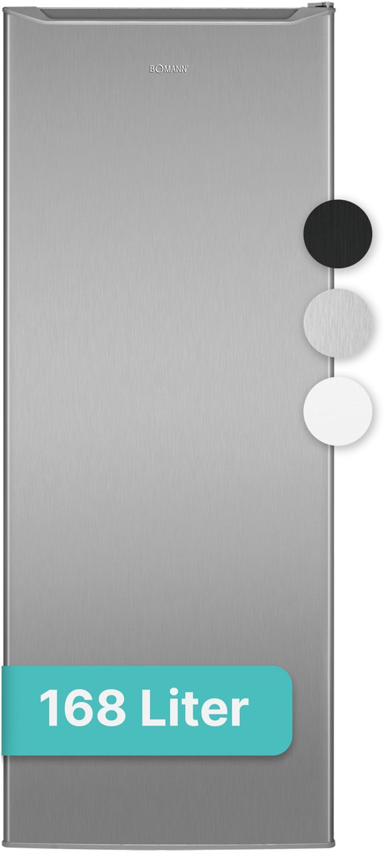 Bomann GS 7364 – Vrijstaande Vriezer – 168 liter – Inox Look – Energieklasse D