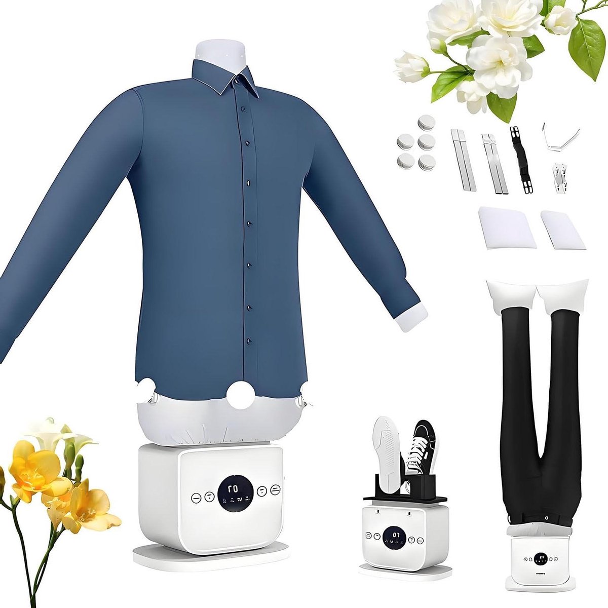 Automatische Strijkmachine - Kreukverwijderaar - Kleding Verzorgen - Handsfree Strijken - S tot XXL - Wit