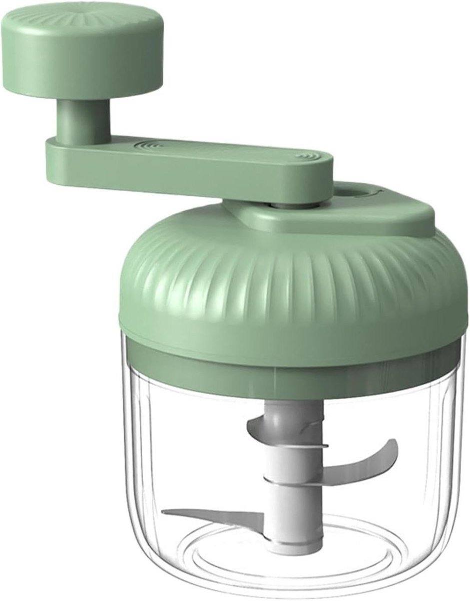 Handmatige Keukenmachine - Voedselhakker - Maaltijd Voorbereiden - Drie Snelheden - 15x10x15 cm - Groen
