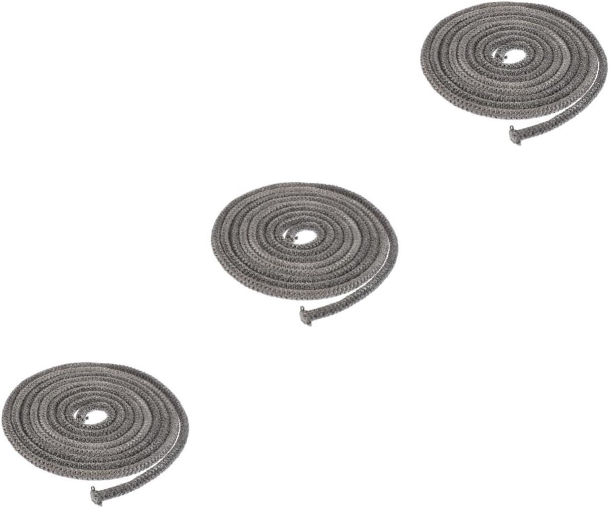 Vervangende Kachel Touw - Haard Pakking Deurkoord - Houtkachel Afdichten - Zelfklevend Glasvezel - 250 cm - Grijs