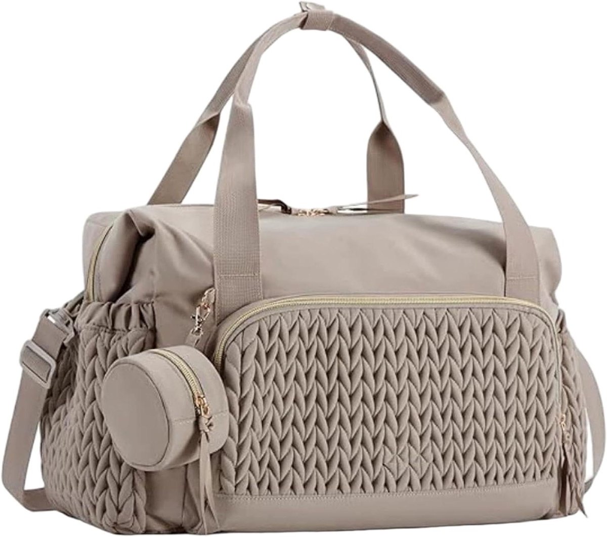 Luiertas Tote - Baby Draagtas - Baby Benodigdheden - Grote Capaciteit - 50 x 35 x 3 cm - Bruin