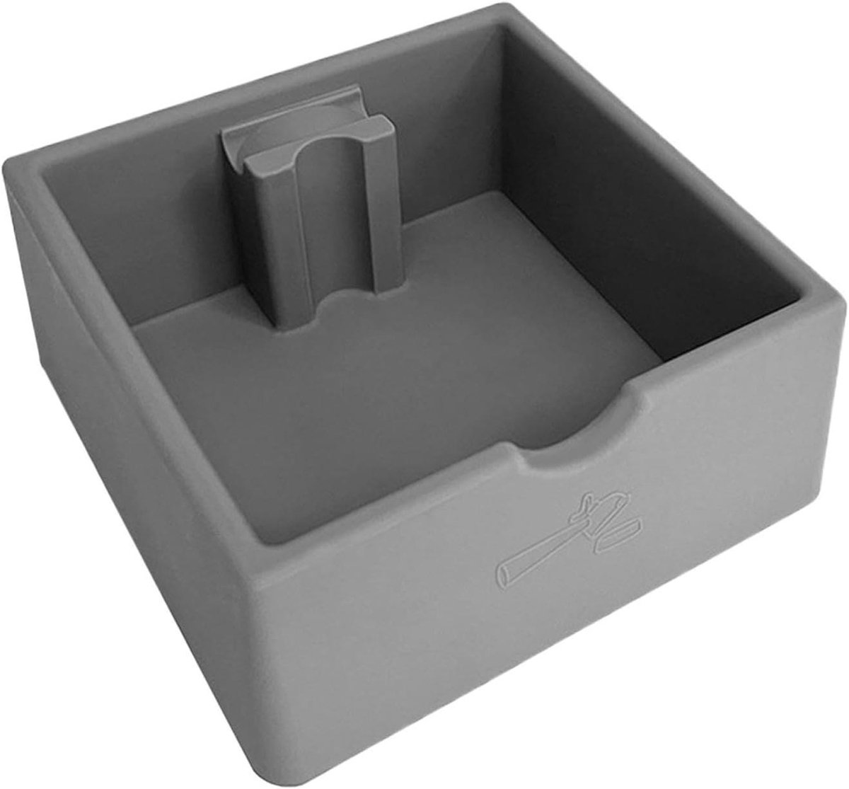 Koffie Knock Box - Espresso Afvalemmer - Koffiebereiding Thuis - Schokabsorberend Siliconen - 1.5 Liter - Grijs