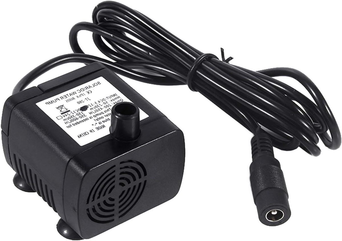 Dompelpomp, DC 12V ultra-stille zonne-amfibische micro-dompelpomp voor visvijvers en fonteinvijvers