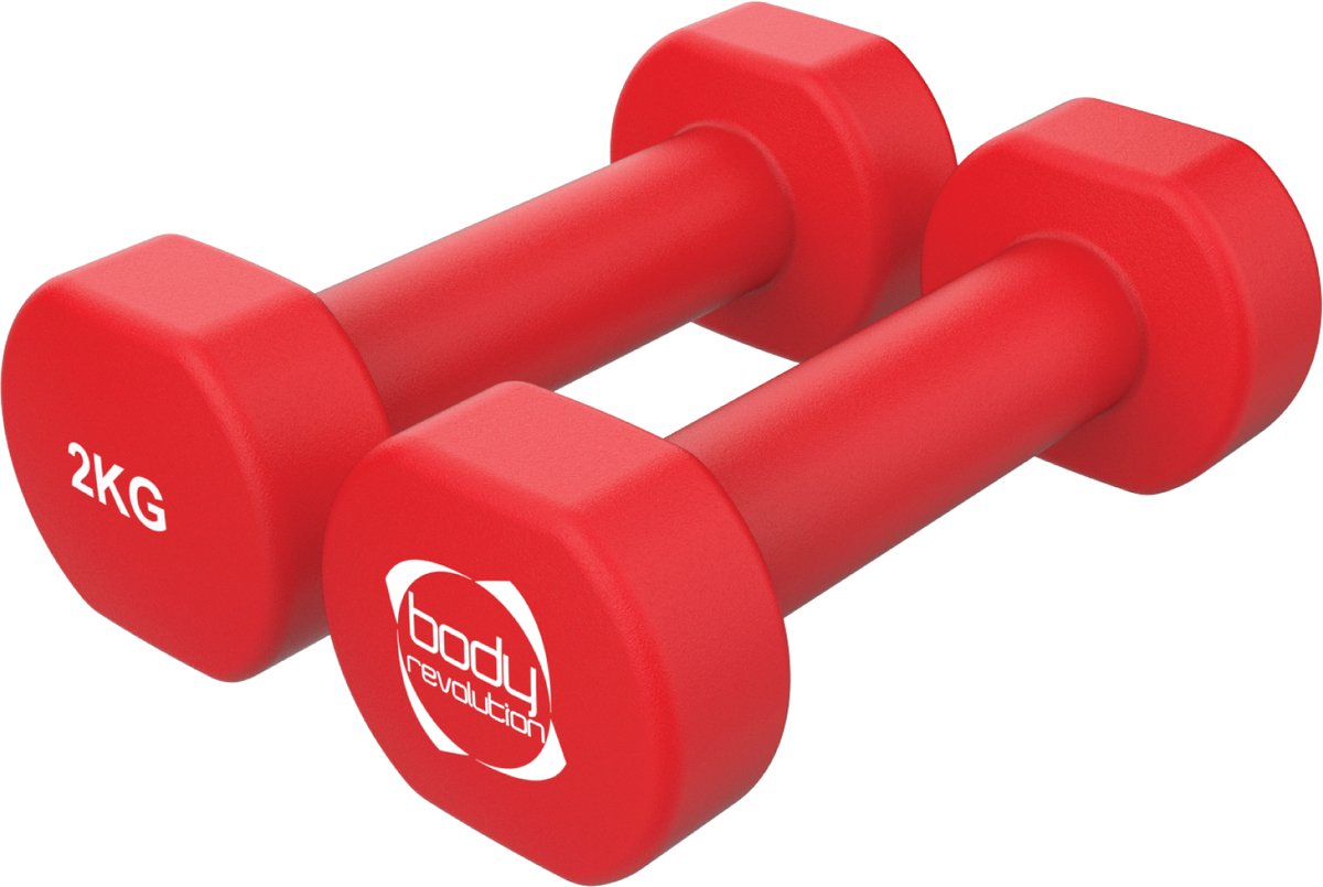 Neopreen Dumbbells 2 x 2kg Antislip Thuisfitness