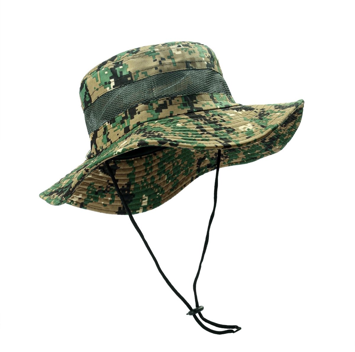 Dailygoods- Vissershoed Lichtgewicht - Outdoor Hoed - Ademend Materiaal - Verstelbaar Touw - Unisex - Perfect voor Wandelen - Zonnehoed