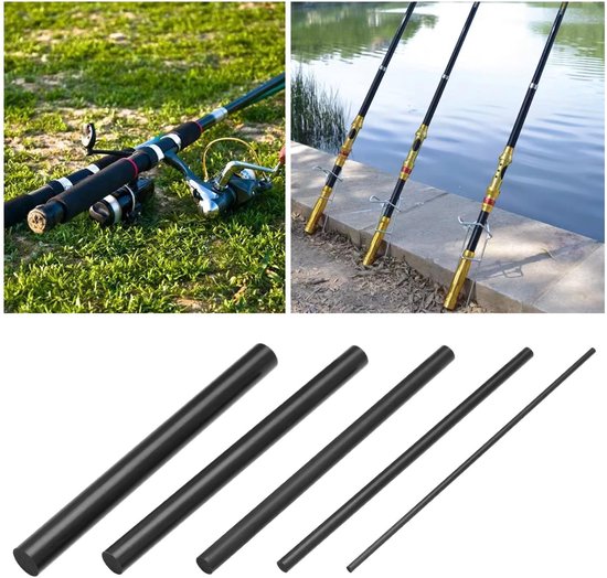 Hengel Reparatieset - Koolstofvezel - 10-delige Set - Vliegvisserij - Massieve Hengel - Baitcasting - Spinning Hengel - 2mm 4mm 6mm 8mm 10mm - Geschikt voor Reparaties - Zwart Er zijn in totaal 10 onderdelen in deze set. — afbeelding 5