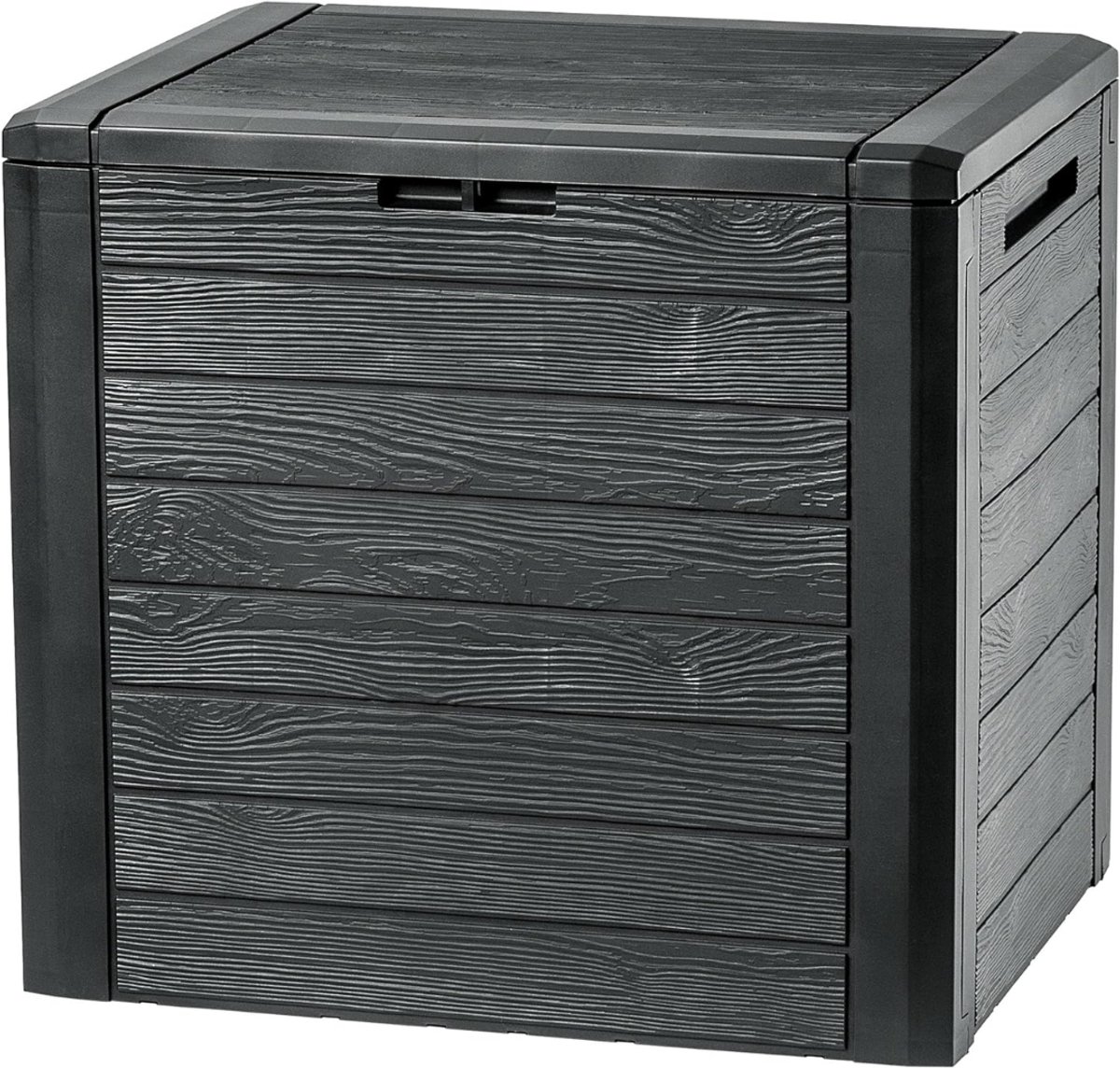 QUOVO® Tuinkast Kunststof - Tuinkast - Tuinkist - Antraciet - 59cm x 55cm x 46cm