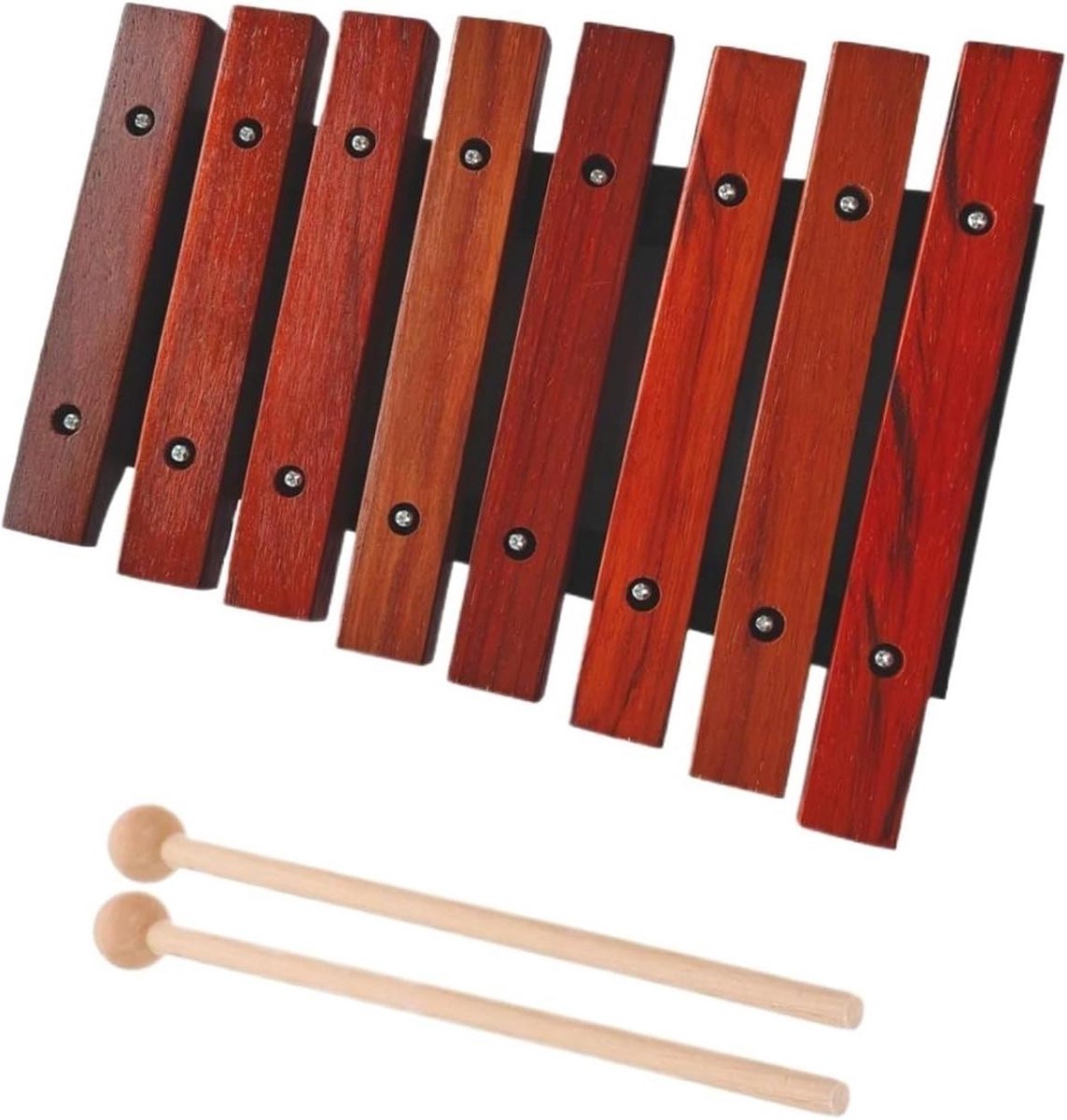 Houten Xylofoon - Muziekinstrument 8 Noten - Muziek Maken - Stevige Berken & Grenen Constructie