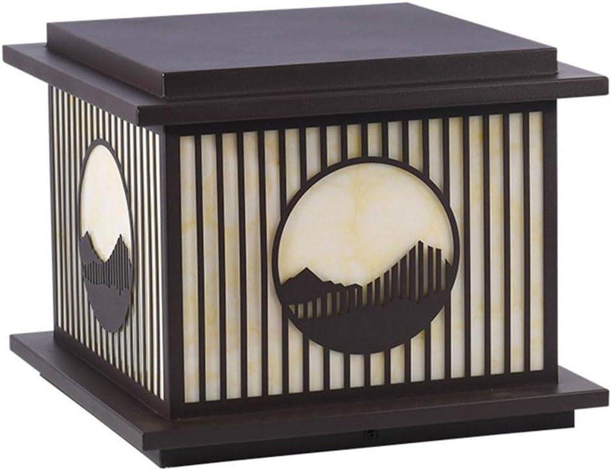 Klassieke Tuinlantaarn - Buitenlamp Zuil - Oprit Verlichten - IP54 Waterdicht - 22cm - Kof