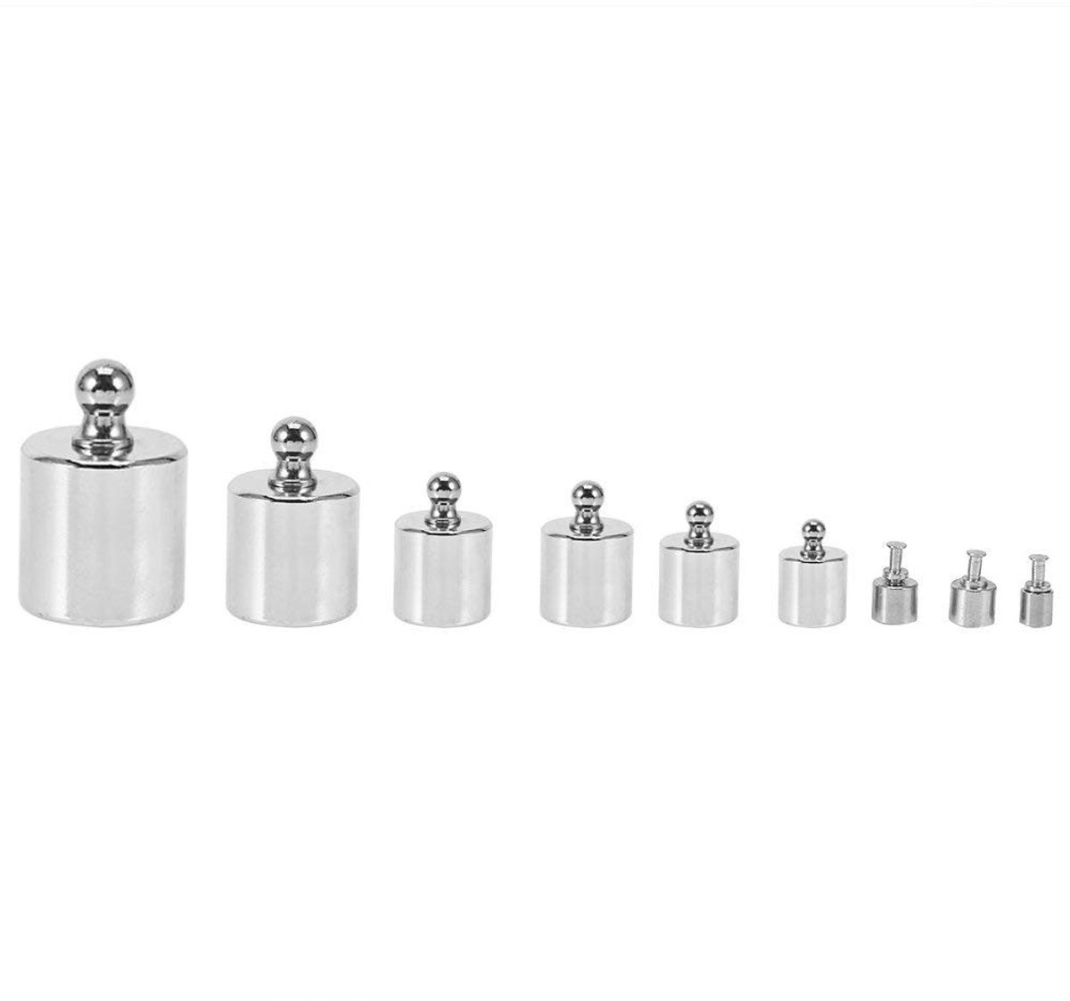 Dailygoods- Kalibratiegewicht 211,1 g - Kalibratiegewichtenset - Gewichtenset met pincet - Toegestane fout +/- 0,003 g - Kunststof koffer - Staal nr. 45
