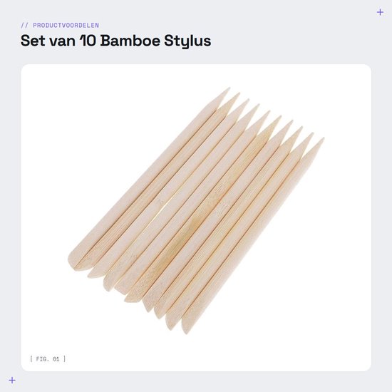 Dailygoods- Artist Pen 10 Stuks - Bamboe Stylus - Scratchers Tool - Tekenen voor Kinderen - Reisactiviteit - Perfect Cadeau - Tekenpen — afbeelding 4