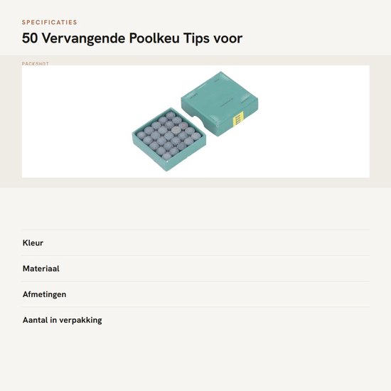 Dailygoods- Poolkeu Tips Vervangingsset 50st - Biljartkeu Accessoires van Dailygoods — afbeelding 2