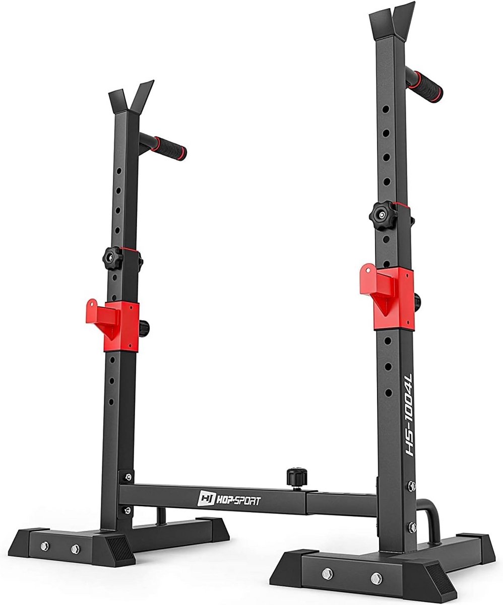 Halterstandaard Verstelbaar - Squat Rek - Krachttraining Thuis - Veiligheidssteunen - 250 kg Capaciteit - Zwart