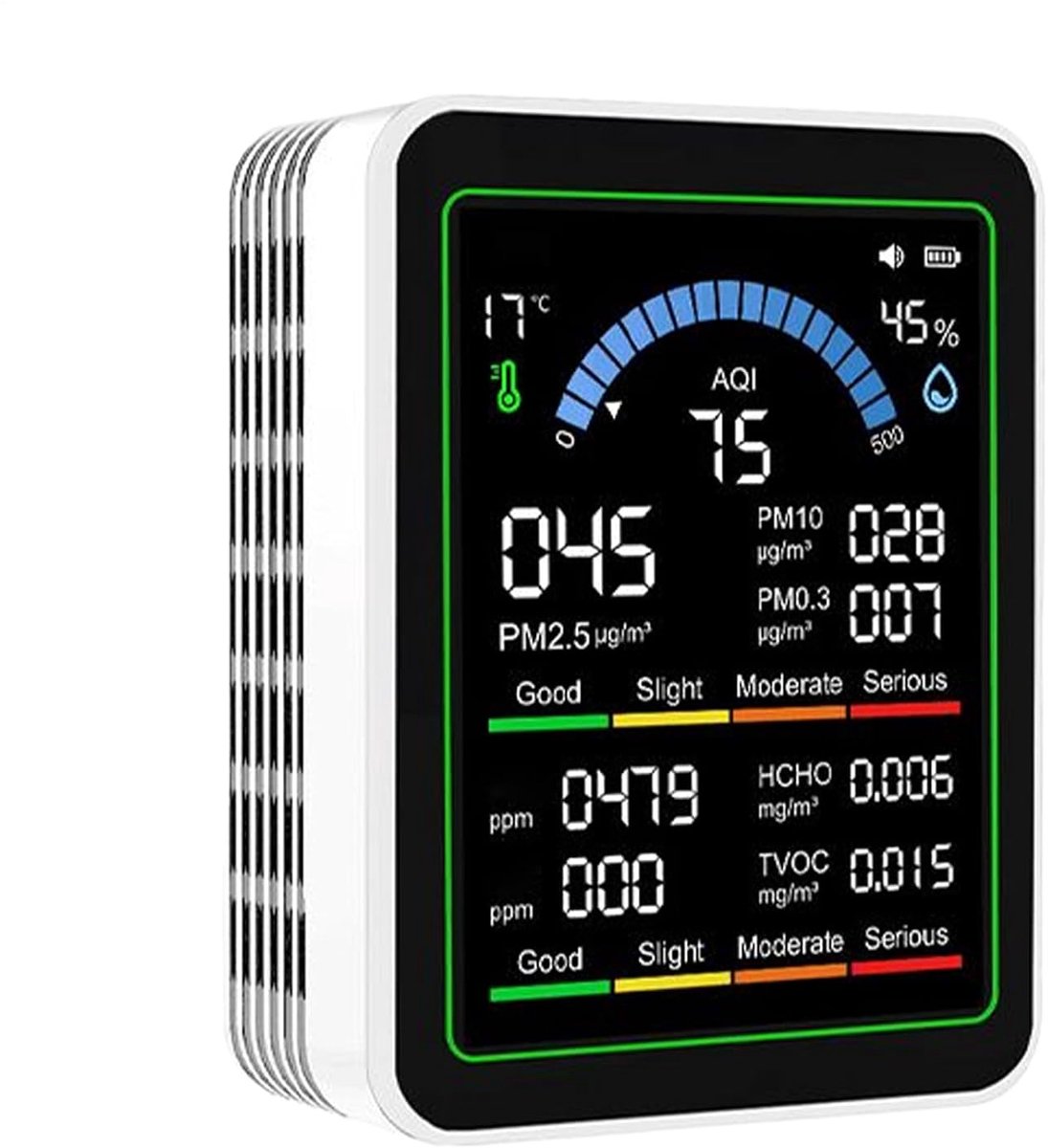 Home Air Tester - Advanced Professional Indoor Air Quality Monitor Detector Meter Device System, Testing Equipment Detection | Home Bedroom Home Inside Offices Outdoor Environment Moni