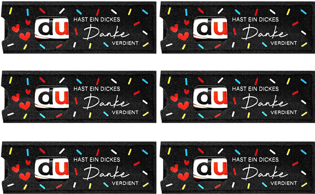 Dailygoods- Geschenktasje Vilt - 6 Stuks - Cadeautasjes - Geschenk Tasjes - Bedankjes - Duurzaam Materiaal - Cadeautasje