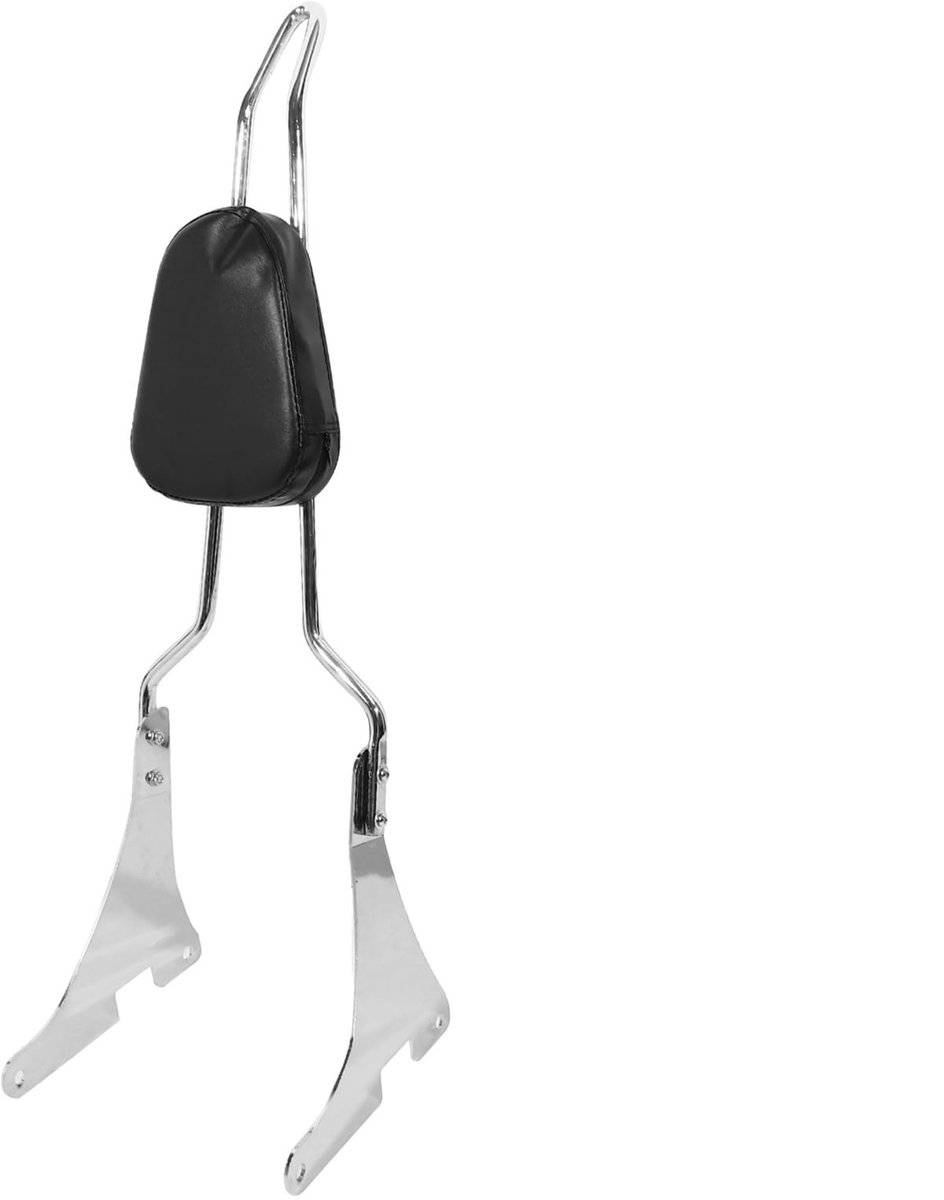 Dailygoods- Sissy Bar - Comfortabele Rugsteun - Achterzadel Beugel - Kunstleer/Chroomstaal - Eenvoudig te Monteren - Afmetingen 62 x 23 cm