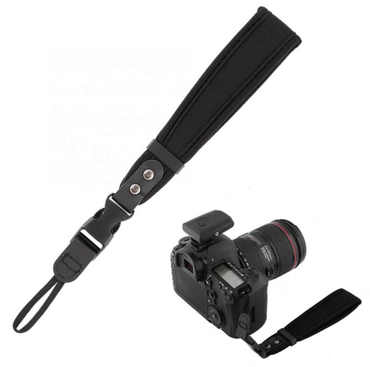 Dailygoods- Camerariem met snelsluiting - Verstelbare polsband - Ultralichte camerariem - Hoogwaardig nylon - Tot 10 kg draagvermogen