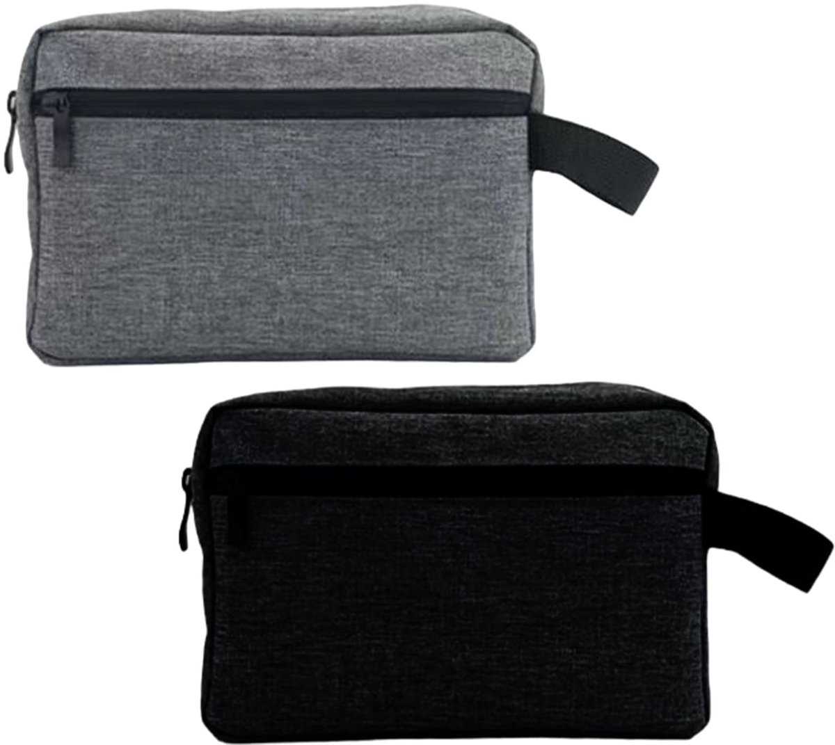 Dailygoods- Toilettas Waterdicht - Toilettas Heren/Dames - Toilettas Groot - Toilettas met Handvat - 2-Pack - Lichtgewicht en Duurzaam - Reistoilettas