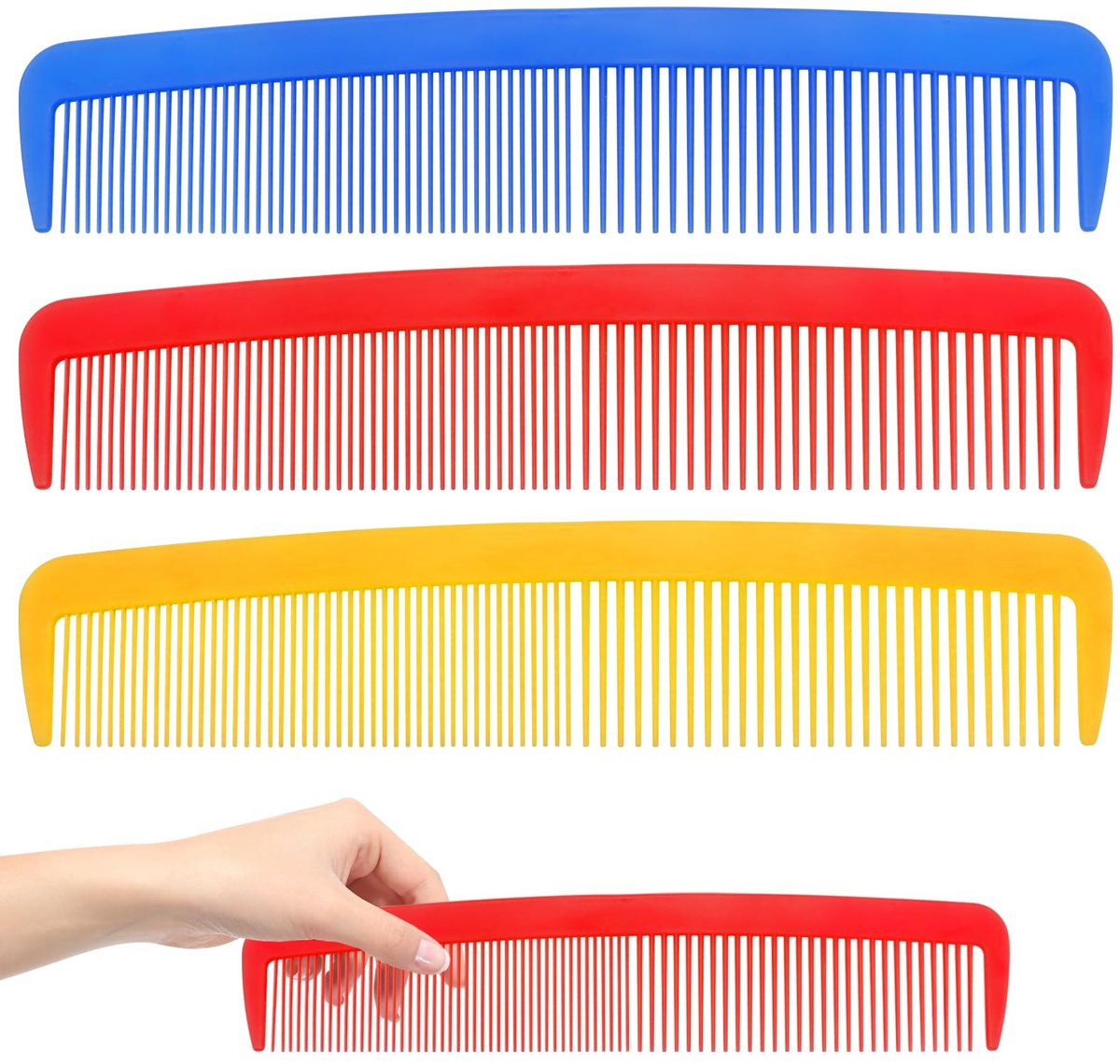 Dailygoods- Grappige Kam - 3 Stuks - Brede Tanden - Haaraccessoires - Halloween Rekwisieten - Kappersgereedschap - 14,9x3,15 Inch - Haaraccessoire