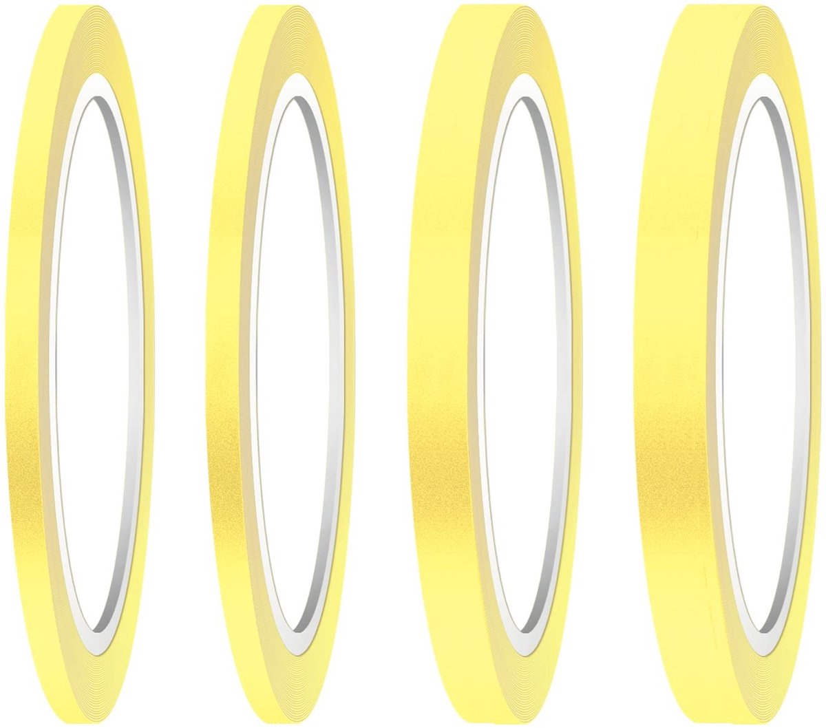 Dailygoods- Afplakband 4 Rollen - Fijne Lijntape 3/6/12,6mm - Premium Papier - 48m Lengte - Voor Schilderen - DIY Creaties - Maskingtape