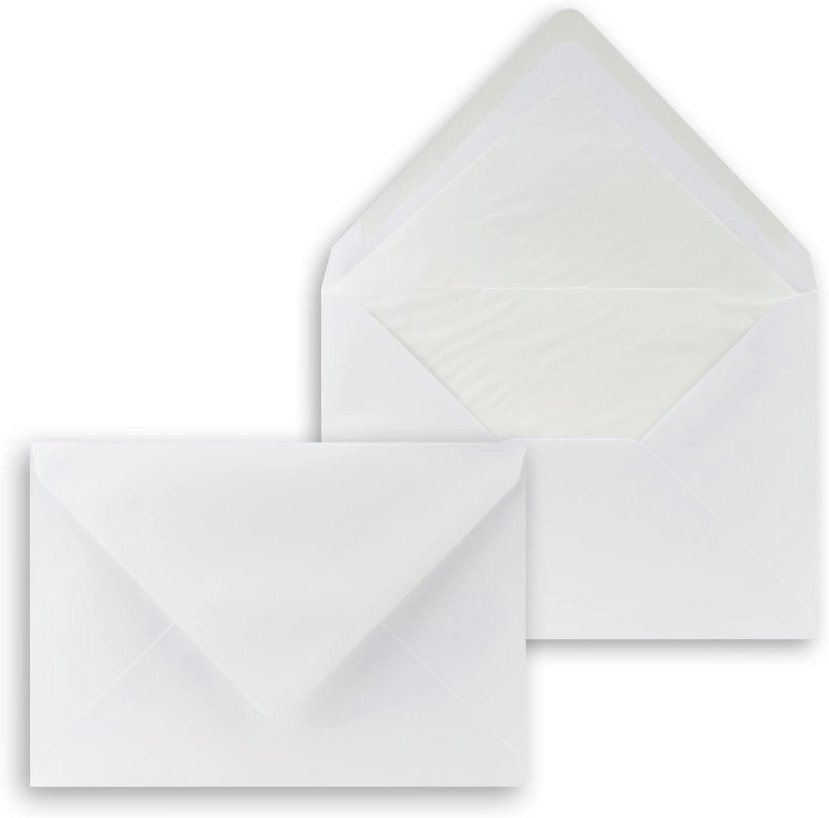 Brievenenveloppen C5 - Papieren enveloppen - Bijzondere correspondentie - Gevoerd met zijdepapier - 200 stuks - Wit
