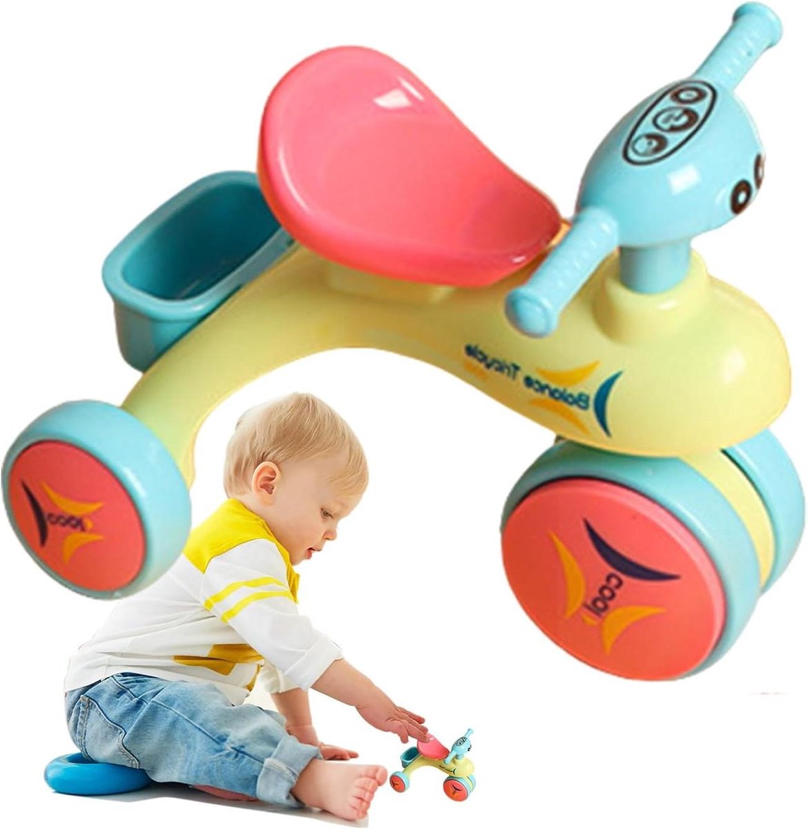 Speelgoed Driewieler Model - Mini Tricycle Auto - Kinderen Leren Spelen - Cartoon Ontwerp