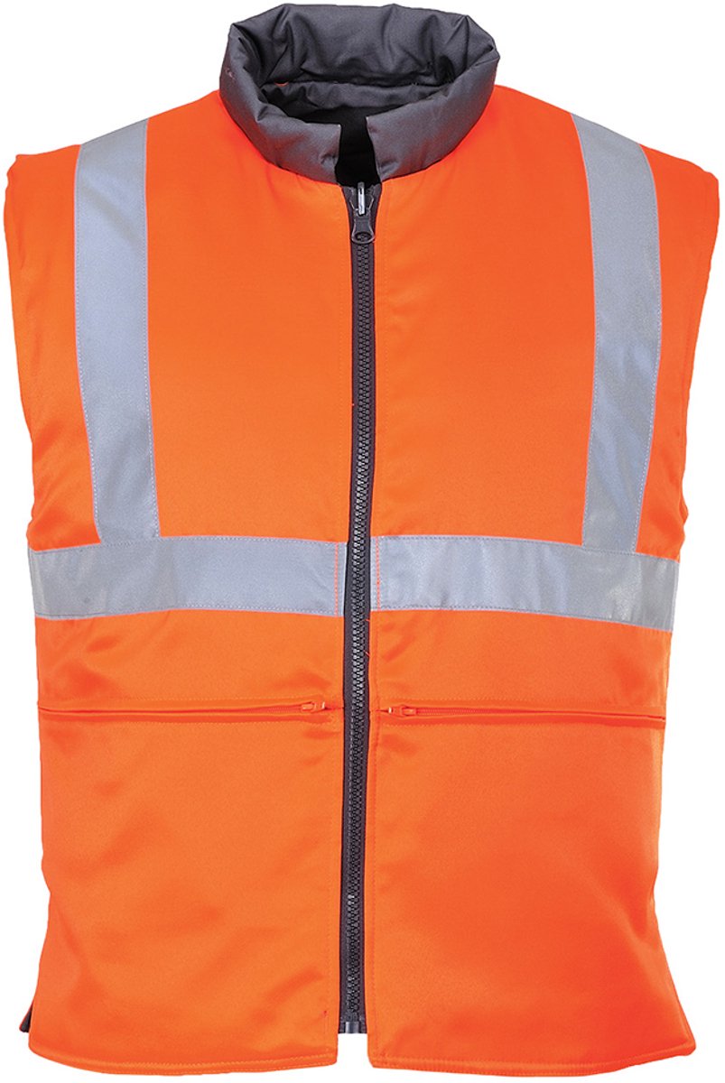 Portwest Hi-Vis Omkeerbare Bodywarmer RT44 - Oranje - M