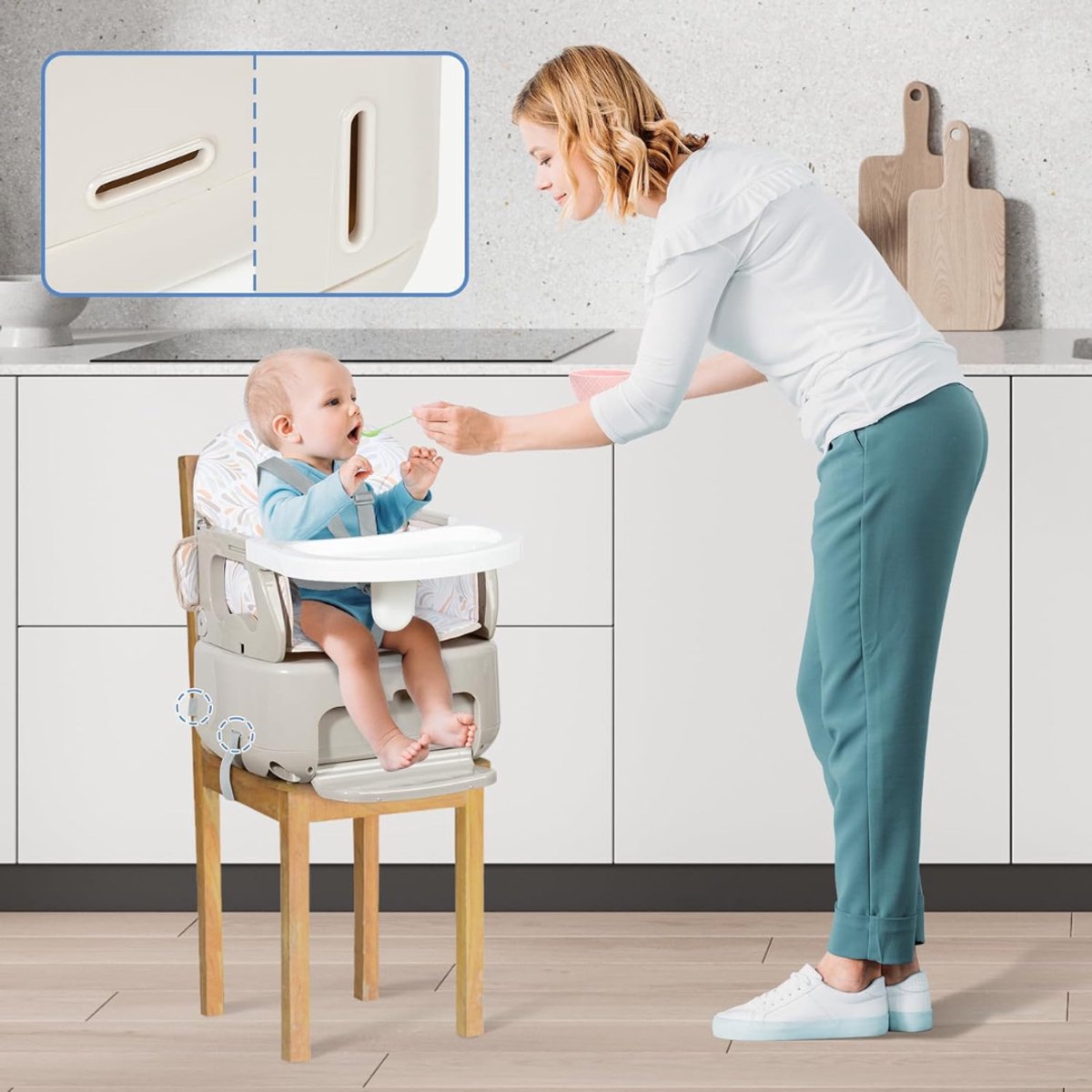 MKSS® Peuter Stoeltje – Meegroei Stoel – Kinder Eetstoel thumbnail 6
