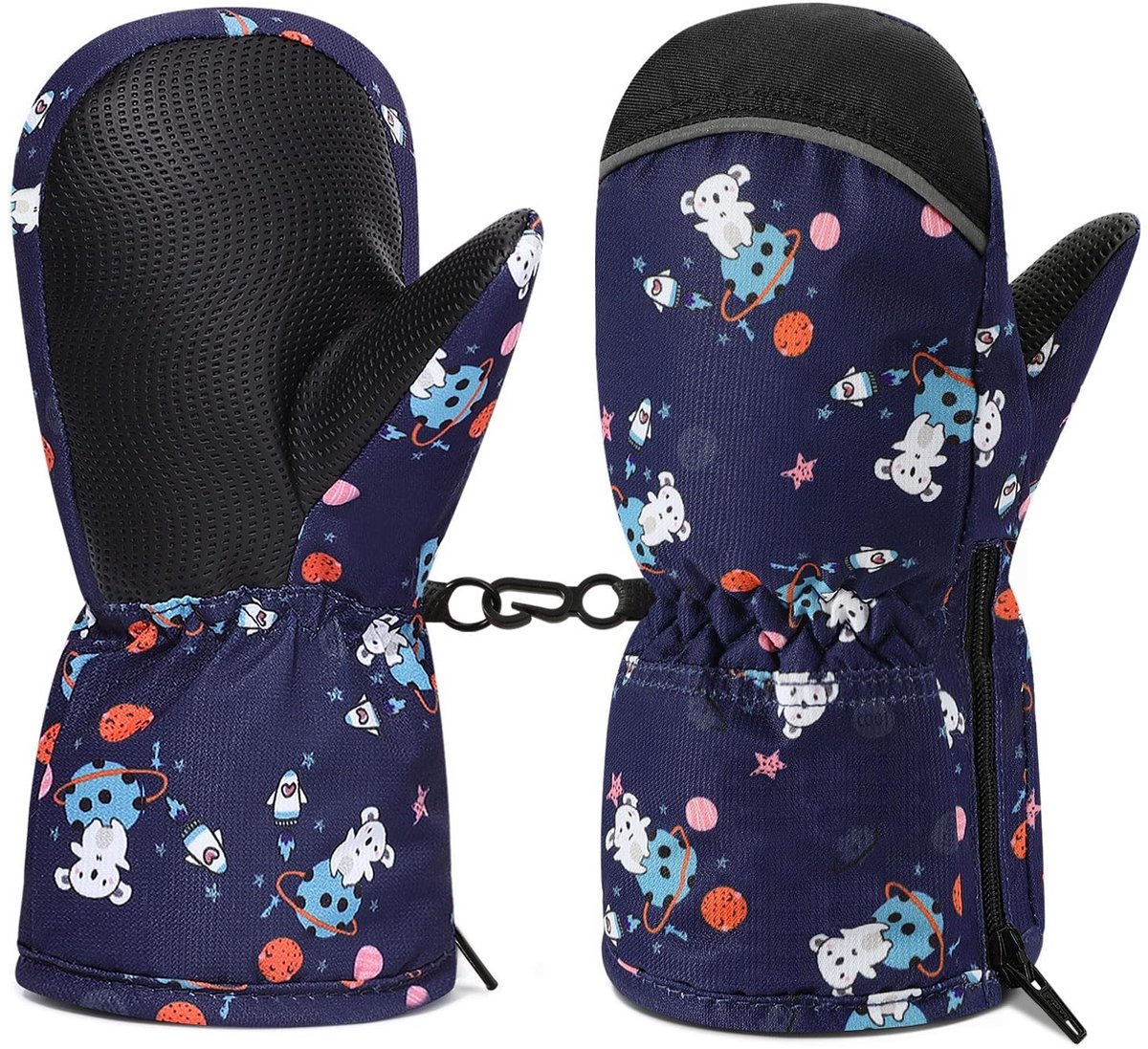 Dailygoods- Skihandschoenen Kind - Waterdicht - Thermische Handschoenen - Fluwelen Voering - Antislip - Ritssluiting - Warm en Winddicht - Winterhandschoenen