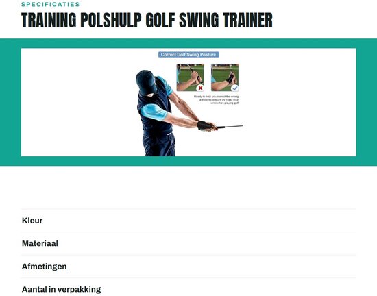 Dailygoods- Polshulp Verstelbaar - Golf Trainer - Zwaaitrainer - Trainingshulp - Correctie Arm - Bescherming Pols - Golftrainer van Dailygoods — afbeelding 3