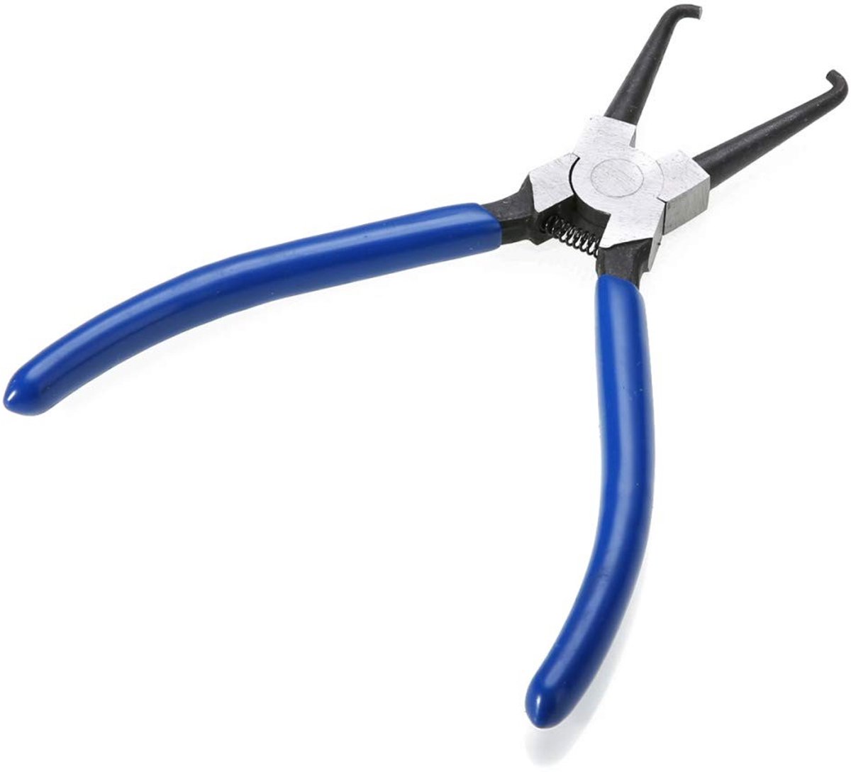 Dailygoods- Brandstofleidingtang 17,5 cm - Antiroest Slangtang - Verwijderingsgereedschap - Onderhoud Auto - Koolstofstaal - Blauw Handvat